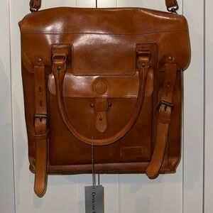 Officine Creative Tan Leather Messenger Bag